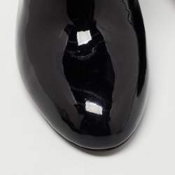 Pre Owned Louis Vuitton Black Patent Leather Silhouette Ankle Boots Size 35