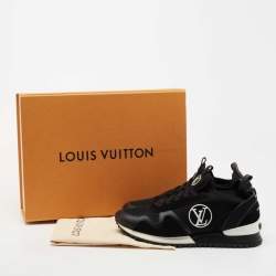 Louis Vuitton Black Leather and Mesh Run Away Low Top Sneakers Size 39.5