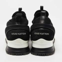 Louis Vuitton Black Leather and Mesh Run Away Low Top Sneakers Size 39.5