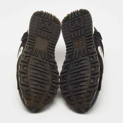 Louis Vuitton Black Leather and Mesh Run Away Low Top Sneakers Size 39.5