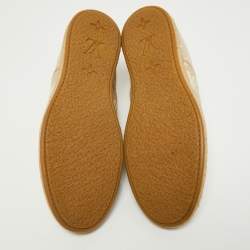 Louis Vuitton Beige Woven Monogram Raffia and Canvas Popincourt Espadrille Sneakers Size 39.5