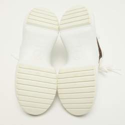 Louis Vuitton White/Brown Mesh, Leather and Monogram Canvas Archlight Sneakers Size 34.5