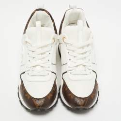 Louis Vuitton White Leather and Mesh Run Away Sneakers Size 35