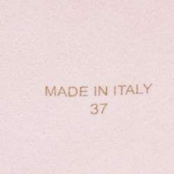 Pre Owned Louis Vuitton Pink Monogram Velvet Dreamy Smoking Slippers Size 37