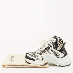 مملوكة مسبقًا Louis Vuitton White/Black Canvas and Leather Archlight Sneakers Size 38