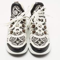 مملوكة مسبقًا Louis Vuitton White/Black Canvas and Leather Archlight Sneakers Size 38