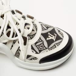 مملوكة مسبقًا Louis Vuitton White/Black Canvas and Leather Archlight Sneakers Size 38