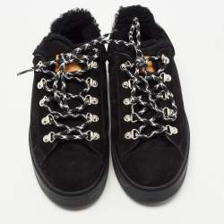 Louis Vuitton Black Suede Low Top Sneakers Size 40
