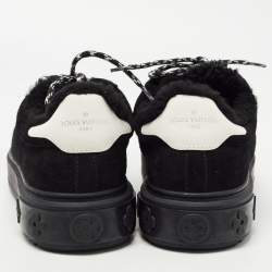 Louis Vuitton Black Suede Low Top Sneakers Size 40
