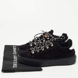 Louis Vuitton Black Suede Low Top Sneakers Size 40