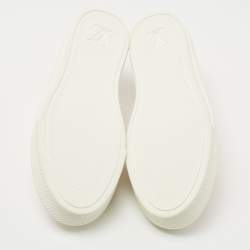 Louis Vuitton White/Pink Mesh and Leather Stellar Sneaker Mules Size 38.5