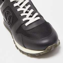 Louis Vuitton Black Leather and Mesh Run Away Sneakers Size 39