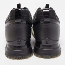 Louis Vuitton Black Leather and Mesh Run Away Sneakers Size 39