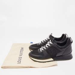 Louis Vuitton Black Leather and Mesh Run Away Sneakers Size 39