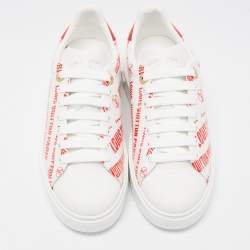 Louis Vuitton White Leather Low Top Sneakers Size 38