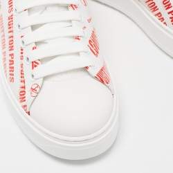 Louis Vuitton White Leather Low Top Sneakers Size 38