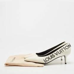 Louis Vuitton Cream Patent Leather Call Back Pointed Toe Pumps Size 40