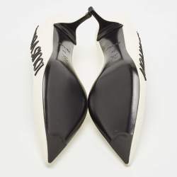 Louis Vuitton Cream Patent Leather Call Back Pointed Toe Pumps Size 40