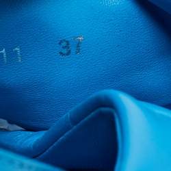 Pre Owned Louis Vuitton Blue Leather Paseo Confort Slingback Sandals Size 37