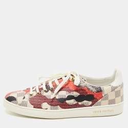 Louis Vuitton Multicolor Damier Azur Canvas And Leather Trim Overcloud Lace Up Sneakers Size 40