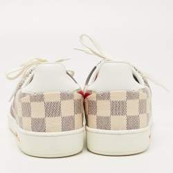 Louis Vuitton Multicolor Damier Azur Canvas And Leather Trim Overcloud Lace Up Sneakers Size 40