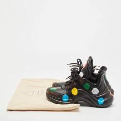 Louis Vuitton Black/Brown Monogram Canvas and Leather Archlight Sneakers Size 37