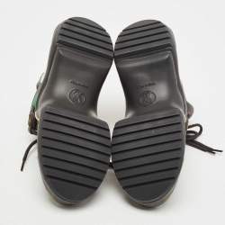 Louis Vuitton Black/Brown Monogram Canvas and Leather Archlight Sneakers Size 37
