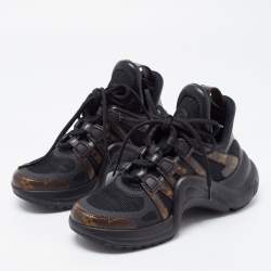 Louis Vuitton Brown/Black Monogram Canvas and Nylon Archlight  Sneakers Size 35