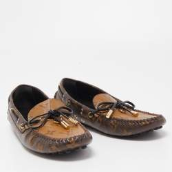 Louis Vuitton Brown Monogram Canvas Gloria  Loafers Size 37.5