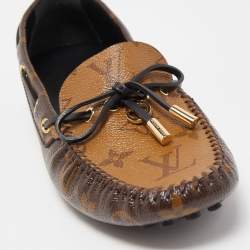 Louis Vuitton Brown Monogram Canvas Gloria  Loafers Size 37.5