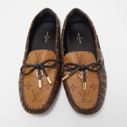 Louis Vuitton Brown Monogram Canvas Gloria  Loafers Size 37.5