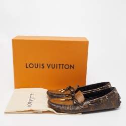 Louis Vuitton Brown Monogram Canvas Gloria  Loafers Size 37.5