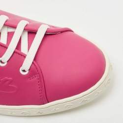 Louis Vuitton Pink Leather Low Top Sneakers Size 36.5