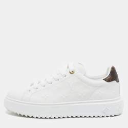 Time out leather trainers Louis Vuitton White size 39 EU in