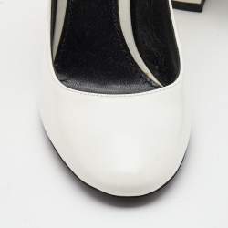 Louis Vuitton White Leather Bliss Multistrap Pumps Size 36.5