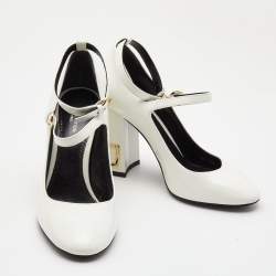 Louis Vuitton White Leather Bliss Multistrap Pumps Size 36.5