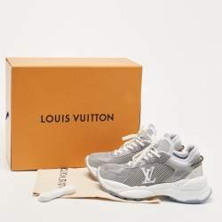 Louis Vuitton Grey PVC and Mesh Low Top Sneakers Size 38