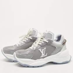 Louis Vuitton Grey PVC and Mesh Low Top Sneakers Size 38