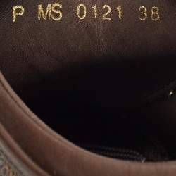 Louis Vuitton Brown Damier Ebene Canvas and Leather Low Top Sneakers Size 38