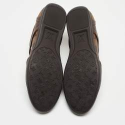 Louis Vuitton Brown Damier Ebene Canvas and Leather Low Top Sneakers Size 38