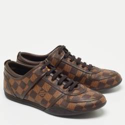 Louis Vuitton Brown Damier Ebene Canvas and Leather Low Top Sneakers Size 38