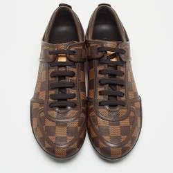 Louis Vuitton Brown Damier Ebene Canvas and Leather Low Top Sneakers Size 38