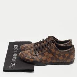 Louis Vuitton Brown Damier Ebene Canvas and Leather Low Top Sneakers Size 38