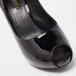 مملوكة مسبقًا Louis Vuitton Black Patent Leather Oh Really!  Pumps Size 37.5