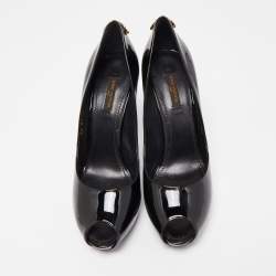 مملوكة مسبقًا Louis Vuitton Black Patent Leather Oh Really!  Pumps Size 37.5