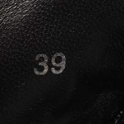 Pre Owned Louis Vuitton Black Monogram Embossed Leather Paseo Flat Sandals Size 39