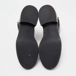 Louis Vuitton Brown/Black Monogram Canvas and Leather Wonderland Flat Ranger Boots Size 40