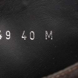 Louis Vuitton Brown/Black Monogram Canvas and Leather Wonderland Flat Ranger Boots Size 40