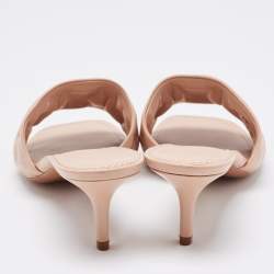 Louis Vuitton Beige Monogram Leather Revival Open Toe Slide Sandals Size 37
