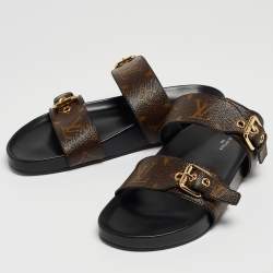 Louis Vuitton Brown Monogram Canvas Bom Dia Flats Size 38